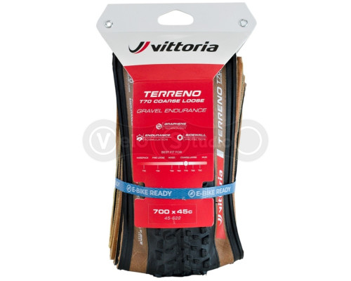 Вело покришка Vittoria Terreno T70 Coarse 700x40c, бежева боковина