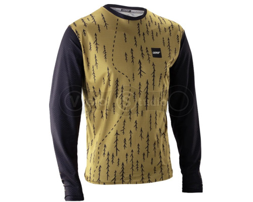 Велоджерсі LEATT MTB 3.0 Trail LS Jersey [Trails Brown], M