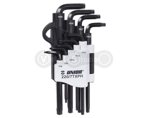 Набор ключей TORX в пластиковом подвесе Unior Tools TX8-40