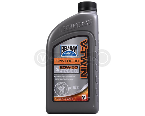 Мастило моторне Bel-Ray V-Twin Syntetic Engine Oil [1л], 20w-50