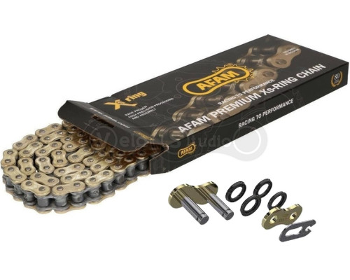 Ланцюг AFAM XRR3 Chain - 520 [Gold], 520-122L / Seal Ring