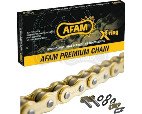Ланцюг AFAM XSM Chain - 520 [Gold], 520-120L / Slim Seal Ring