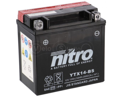 Аккумулятор NITRO AGM Open Battery 12V [12 Ah], CCA 200(A)