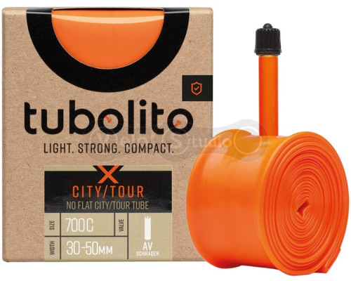 Вело камера Tubolito TPU 700x30-50 мм X-TUBO-CITY/TOUR, SV42 оранжевая