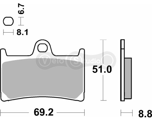 Тормозные колодки SBS 198MS Maxi Sinter Brake Pads, Sinter