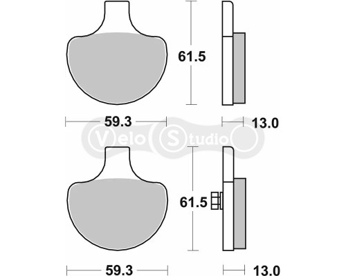 Тормозные колодки SBS 579H.CT High Power Brake Pads, Carbon