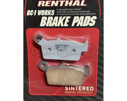 Колодки гальмівні Renthal RC-1 BP-103 Works Brake Pads, Sintered