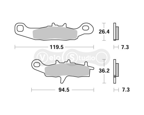 Тормозные колодки Renthal RC-1 BP-105 Works Brake Pads, Sintered