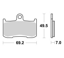 Колодки гальмівні Renthal RC-1 BP-514-HHP Front Brake Pads, Sintered
