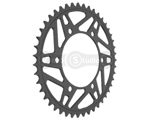 Задня зірка AFAM 520 Steel Chainwheel 12814 - Yamaha [Black], 43z