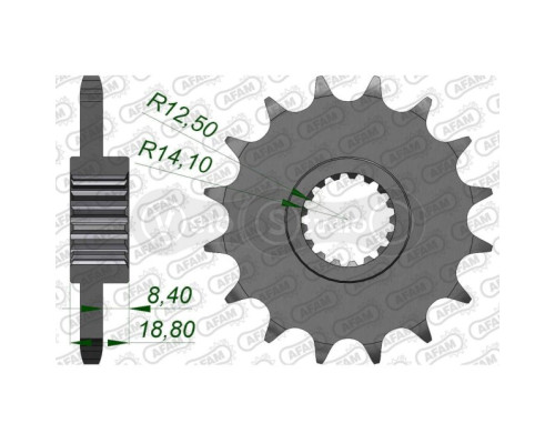 Передня зірка AFAM 525 Sprocket 166600 - BMW, 17z