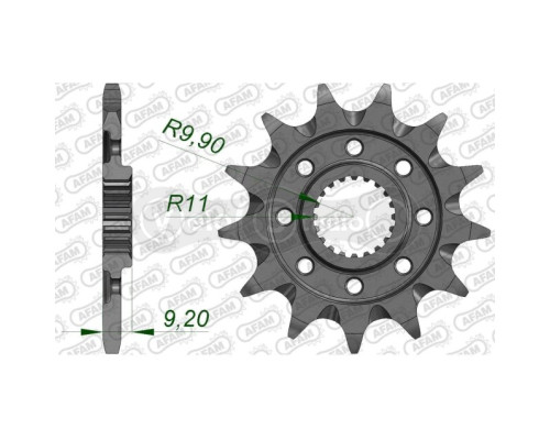 Передня зірка AFAM 520 Grooved Sprocket 24305 - Kawasaki, 13z