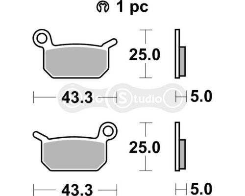 Тормозные колодки Renthal RC-1 BP-113 Works Brake Pads, Sintered
