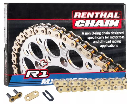 Цепь Renthal R1 Chain – 420 [Gold], 420-120L / No Seal