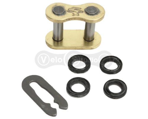 Замок ланцюга мотоцикла Renthal R3-3 Spring Link - 520 [Gold], 520 / Seal Ring