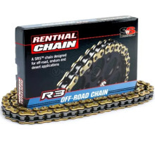 Цепь Renthal R3-3 Off-Road SRS Chain - 520 [Gold], 520-116L / Seal Ring