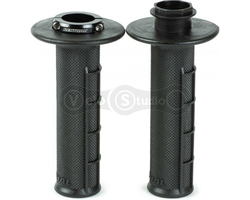 Грипсы Renthal MX R-Works Lock-On Grips - Half Waffle G236 [Black], Ultra Tacky