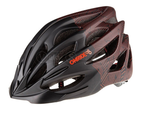 Вело шолом ONRIDE Mount чорний/червоний M (55-58 см)