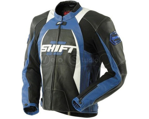 Мото куртка SHIFT SR-1 Leather Jacket [Black/Blue], XXL