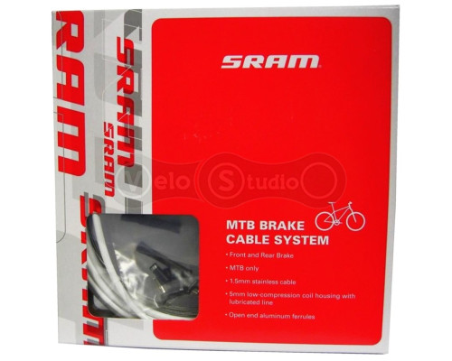 Набор рубашки и тросиков для тормоза SRAM MTB BRAKE CABLE KIT SS 5MM WHT
