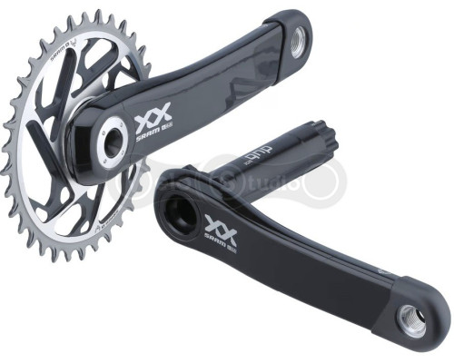 Шатуны SRAM XX SL Eagle Q174 CL55 DUB 175mm Black 34t T-Type