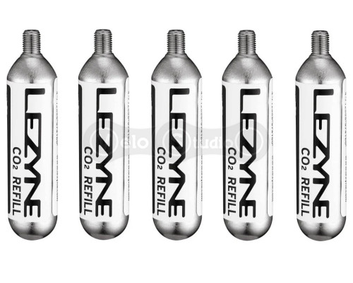 Балончики LEZYNE СО2 20G сріблястий Y13 5 штук