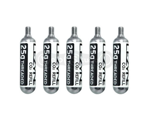 Баллончики LEZYNE CO2 25G серебристый Y13 5 штук