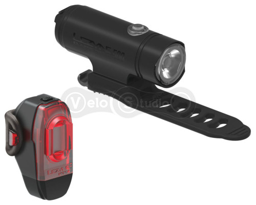 Комплект фара и мигалка Lezyne Classic Drive / KTV чёрный 500/10 люмен Y13
