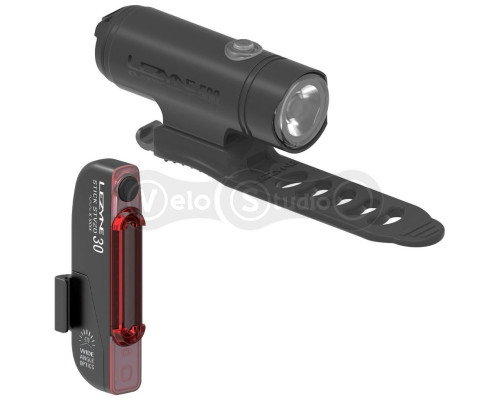 Комплект фари та мигалки Lezyne Classic Drive/ Stick чорний 500/30 люмен Y14