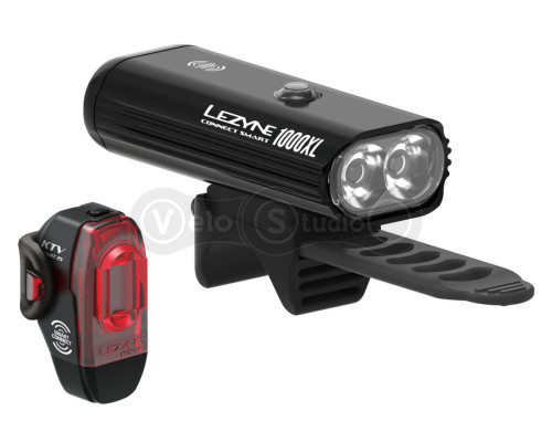 Комплект фари та мигалки Lezyne Connect Smart 1000XL / KTV Smart чорний 1000/75 люмен Y13