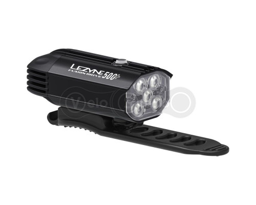 Передняя фара LEZYNE FUSION DRIVE 500+ FRONT чёрная матовая 500 люмен Y17