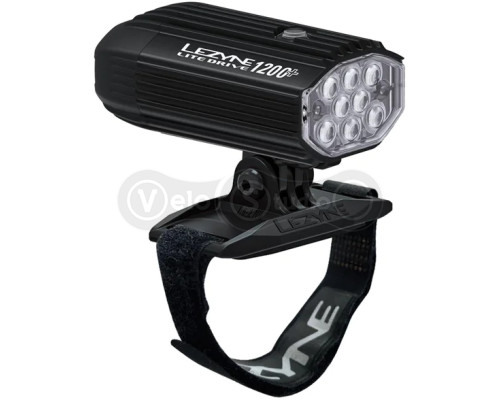 Фара на шолом LEZYNE HELMET LITE DRIVE 1200+ FRONT чорна матова 1200 люмен Y18
