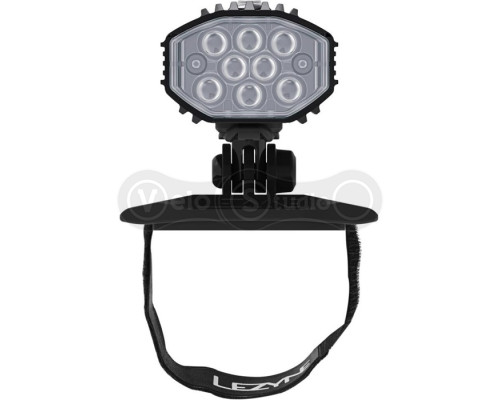 Фара на шлем LEZYNE HELMET MICRO DRIVE PRO 1000+ FRONT чёрная матовая 1000 люмен Y18