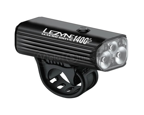 Передня фара LEZYNE MACRO DRIVE 1400+ FRONT чорна матова 1400 люмен Y17