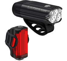 Комплект фара и мигалка с радаром Lezyne Radar React чёрный 1000/250 люмен Y19