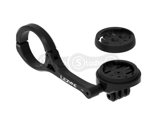 Кріплення Lezyne для GPS-навігатора Garmin/Wahoo з кріпленням для GoPro на кермо чорне Y18
