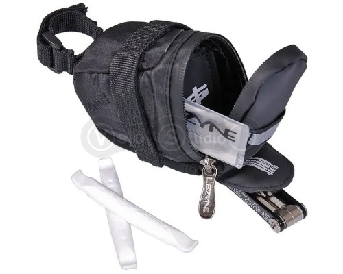 Подседельная сумка + набор аксессуаров LEZYNE S-CADDY loaded чёрная 0,3л Y13