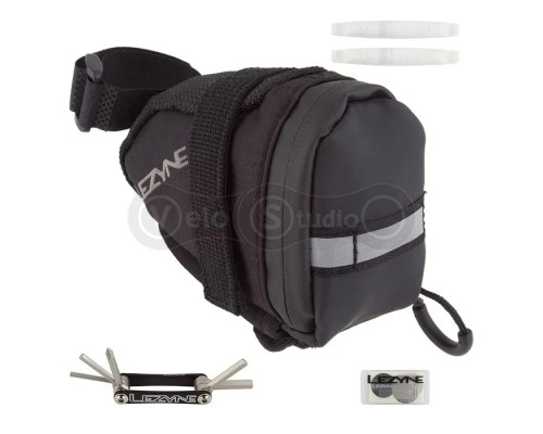 Подседельная сумка + набор аксессуаров LEZYNE S-CADDY loaded чёрная 0,3л Y13