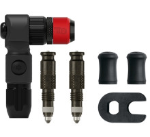 Головка напольного насоса LEZYNE ABS PRO CLIK CHUCK-BLACK + 2 сердечника CLIK