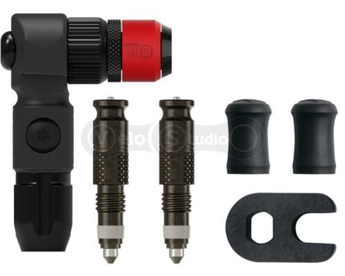 Головка напольного насоса LEZYNE ABS PRO CLIK CHUCK-BLACK + 2 сердечника CLIK