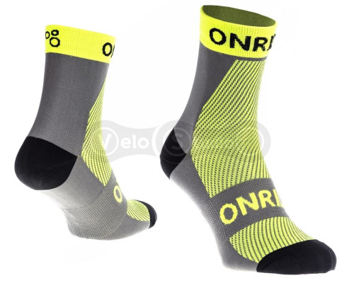 Носки ONRIDE Chase Free Size серый-лайм