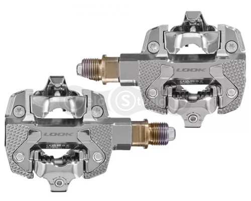 Педалі Look X-TRACK POWER DUAL, вимірювач потужності, сріблясті