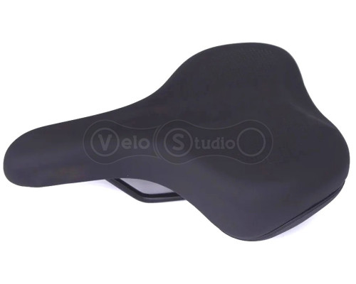 Седло Green Cycle GCS-2601, 270мм x 190мм, стальные рейлы, черное