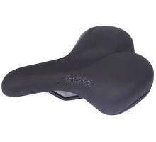 Седло Green Cycle GCS-2602, 270мм x 190мм, стальные рейлы, черное