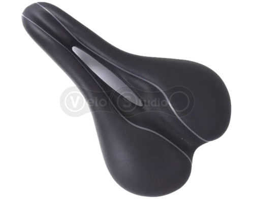 Седло Green Cycle GCS-2604, 280мм x 180мм, стальные рейлы, черное