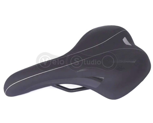 Седло Green Cycle GCS-2607, 280мм x 175мм, стальные рейлы, черное