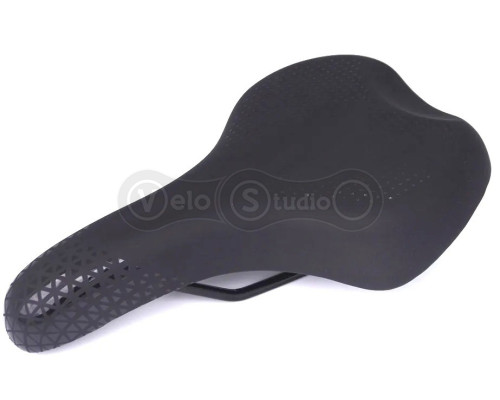 Седло Green Cycle GCS-2609, 280мм x 175мм, стальные рейлы, черное