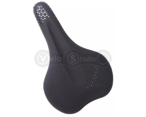 Седло Green Cycle GCS-2609, 280мм x 175мм, стальные рейлы, черное