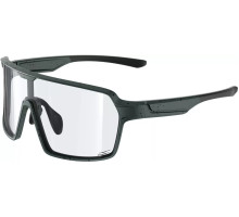 Велоочки Green Cycle HUSH с фотохромной линзой, темно-зеленые