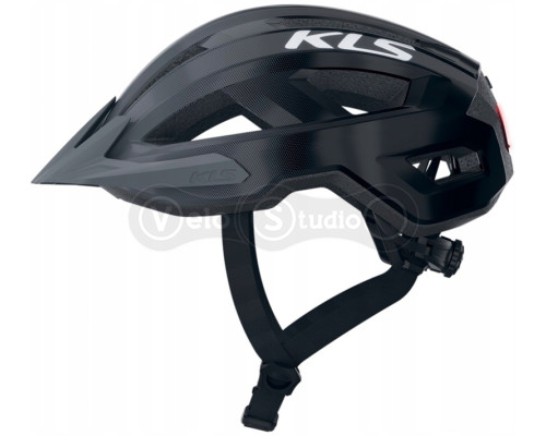 Вело шолом KLS Daze Lumio з мигалкою (USB Type-C), чорний M/L (55-58см)